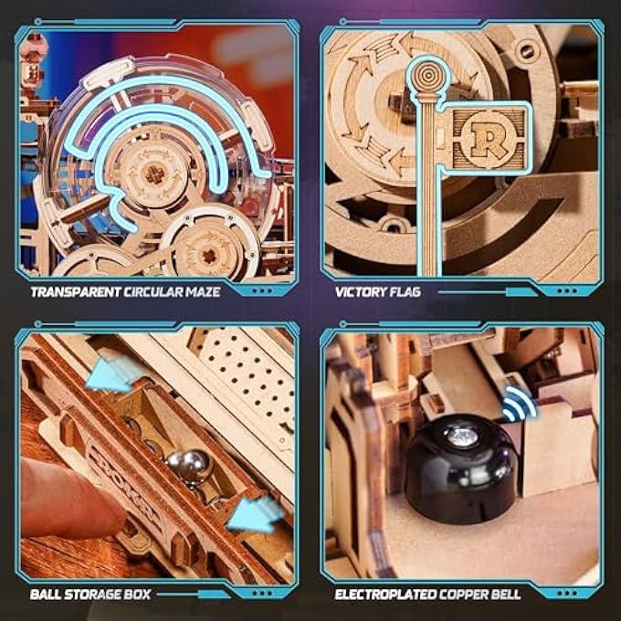 3D WOODEN PUZZLE GEAR BALL CHALLENGE ADULT CIRCUITS WOODEN MODEL BUILDING DIY GIFTS FOR MEN AND CHILDREN - Image 4